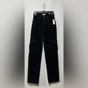 PacSun 90”s Boyfriend High-Rise Relaxed Fit Black Jeans Size 24 Inseam 33” NWT